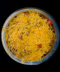 WO 11/1/26 - Beef Burrito Bowl - Yellow Rice, Shredded Cheddar Cheese, Pico De Gallo, Shredded Lettuce and Chipotle Crema